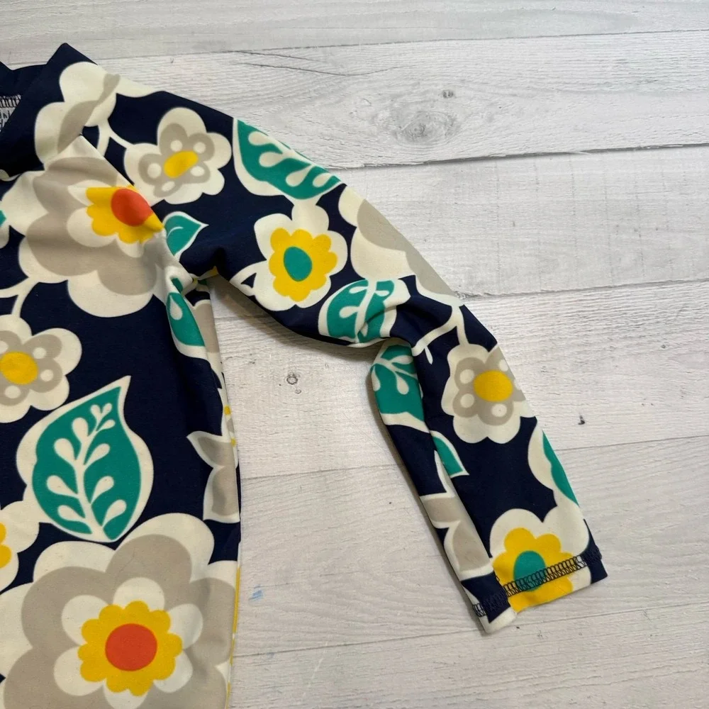Mini Boden girls floral long sleeve‎ rash guard 1.5-2 years
